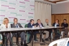 Il tavolo dei consiglieri del Pd alla conferenza stampa